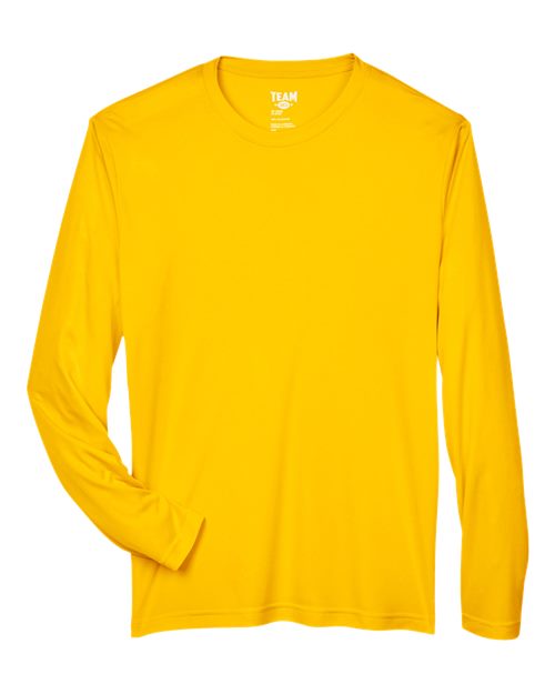 Team 365 TT11L Men's Zone Performance Long Sleeve T-Shirt - Sport Athletic Gold