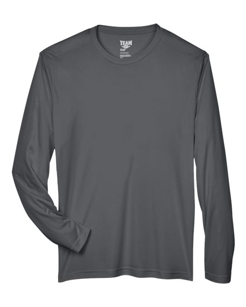 Team 365 TT11L Men's Zone Performance Long Sleeve T-Shirt - Sport Graphite