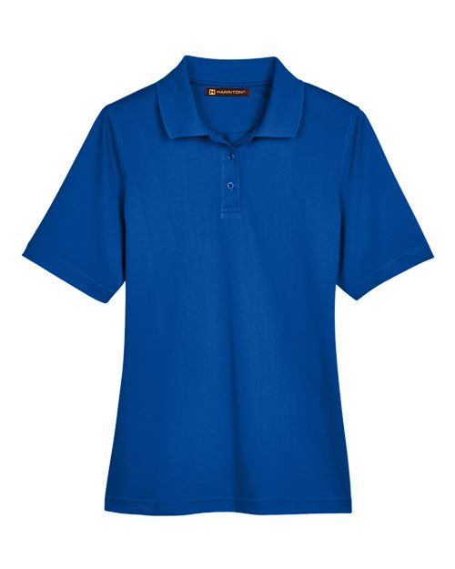 Harriton M348W Women's Advantage Snag Protection Plus Polo - True Royal