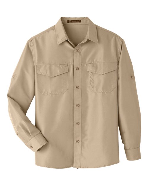 Harriton M580L Men's Key West Performance Staff Shirt - Khaki