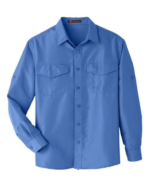 Load image into Gallery viewer, Harriton M580L Men's Key West Performance Staff Shirt - Pool Blue

