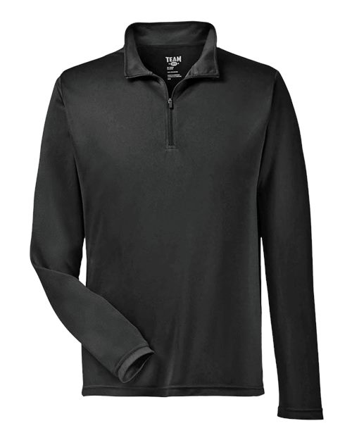 Team 365 TT31 Men's Zone Performance Quarter-Zip Pullover - Black