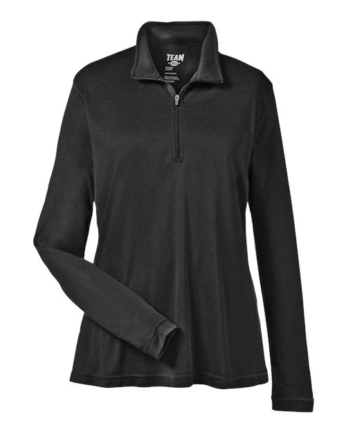 Team 365 TT31W Women's Zone Performance Quarter-Zip Pullover - Black