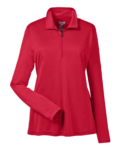 Load image into Gallery viewer, Team 365 TT31W Women's Zone Performance Quarter-Zip Pullover - Sport Red
