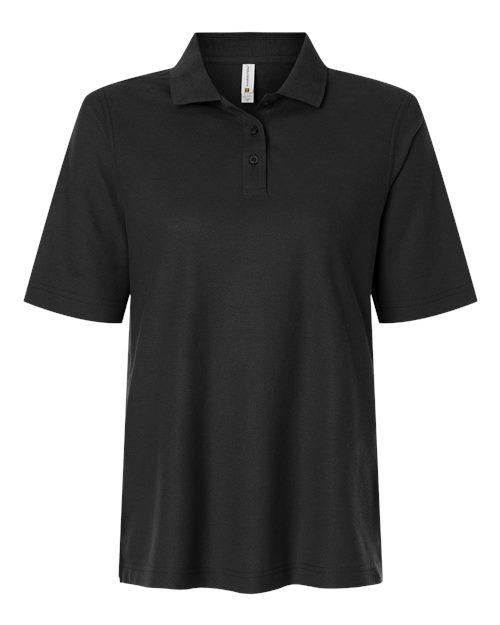 Load image into Gallery viewer, Harriton M105W Women's Maverick CVC Pique Polo - Black
