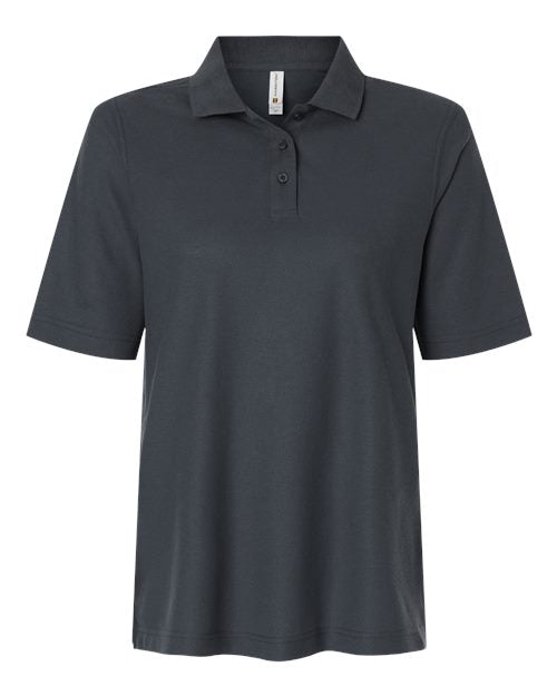 Load image into Gallery viewer, Harriton M105W Women's Maverick CVC Pique Polo - Dark Charcoal
