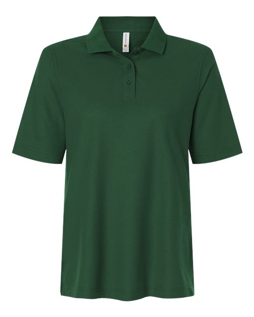 Harriton M105W Women's Maverick CVC Pique Polo - Dark Green
