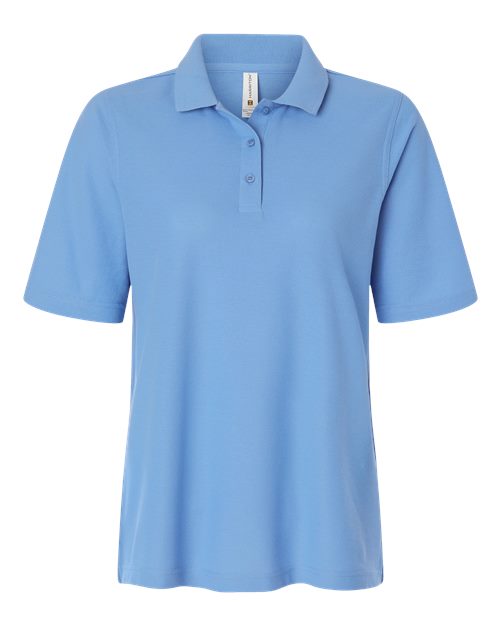 Load image into Gallery viewer, Harriton M105W Women's Maverick CVC Pique Polo - Light College Blue
