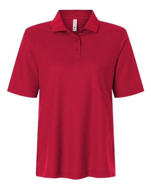 Harriton M105W Women's Maverick CVC Pique Polo - Red