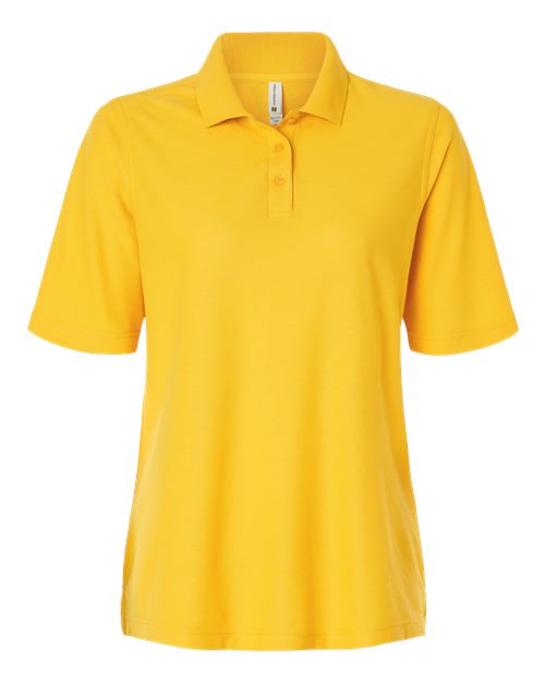 Load image into Gallery viewer, Harriton M105W Women's Maverick CVC Pique Polo - Sunray Yellow
