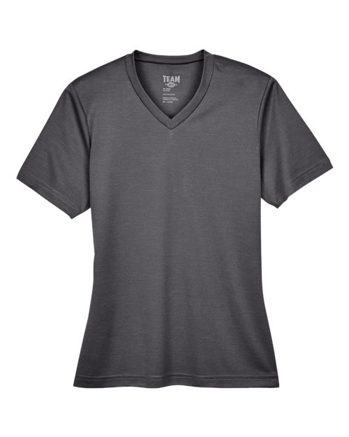 Team 365 TT11HW Women's Sonic Heather Performance T-Shirt - Dark Grey Heather
