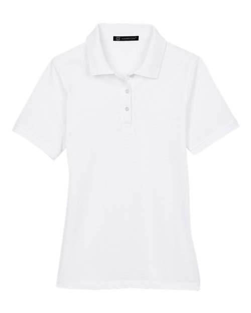 Load image into Gallery viewer, Harriton M265W Women's Easy Blend Polo - White

