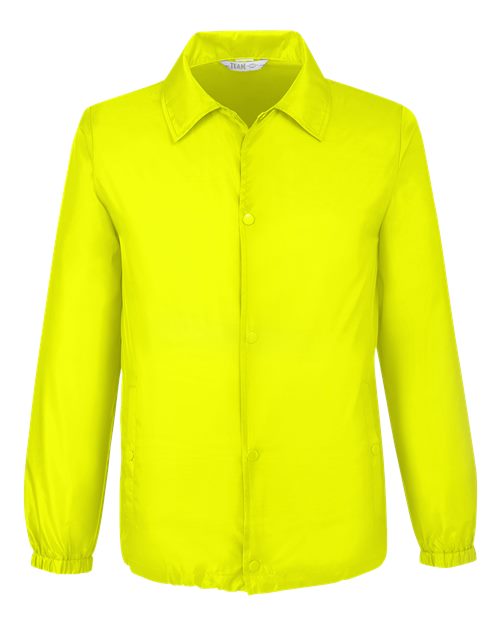 Team 365 TT75 Unisex Zone Protect Coaches Jacket - Safety Yellow