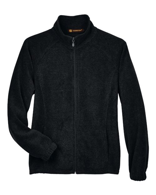 Harriton M990W Women's Full-Zip Fleece - Black