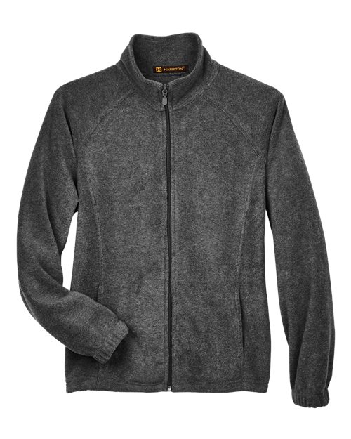 Harriton M990W Women's Full-Zip Fleece - Charcoal
