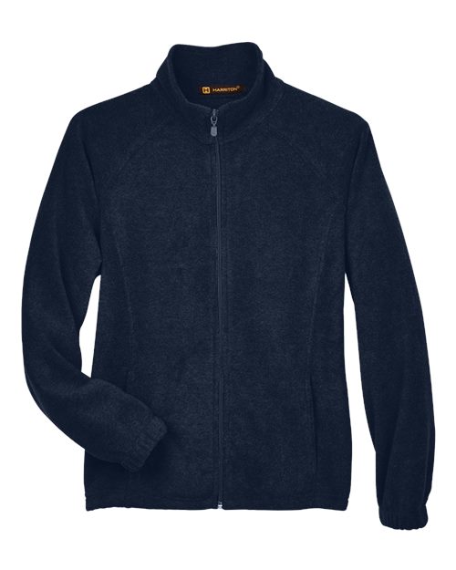 Harriton M990W Women's Full-Zip Fleece - Navy