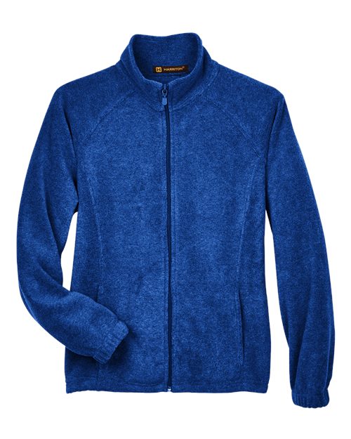 Harriton M990W Women's Full-Zip Fleece - True Royal
