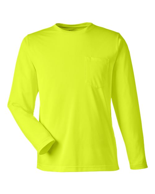 Load image into Gallery viewer, Harriton M118L Unisex Charge Snag and Soil Protect Long Sleeve T-Shirt - Safety Yellow
