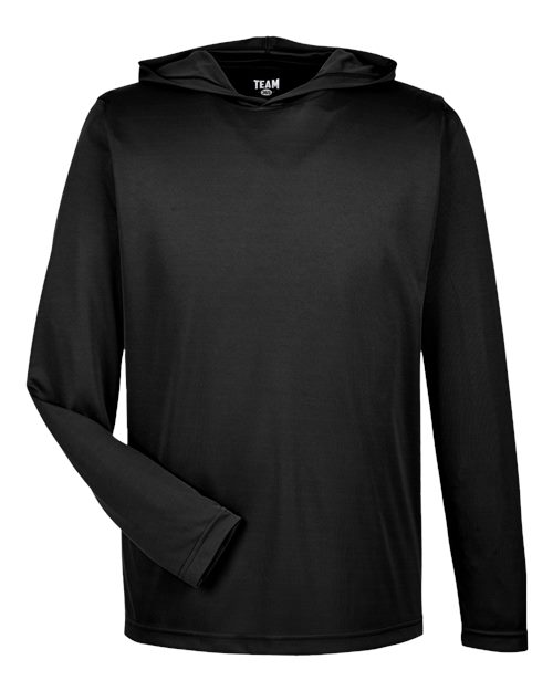 Team 365 TT41 Men's Zone Performance Hooded T-Shirt - Black