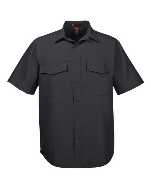 Harriton M580 Men's Key West Short Sleeve Performance Staff Shirt - Black