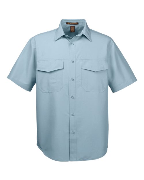 Harriton M580 Men's Key West Short Sleeve Performance Staff Shirt - Cloud Blue