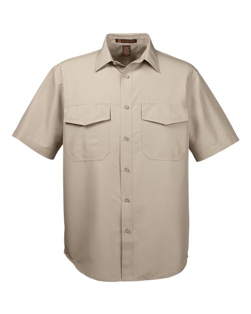 Harriton M580 Men's Key West Short Sleeve Performance Staff Shirt - Khaki