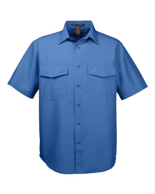 Harriton M580 Men's Key West Short Sleeve Performance Staff Shirt - Pool Blue