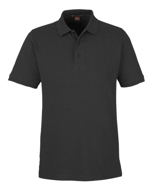 Load image into Gallery viewer, Harriton M205 Men's Valiant Cotton Snag Protect Polo - Black
