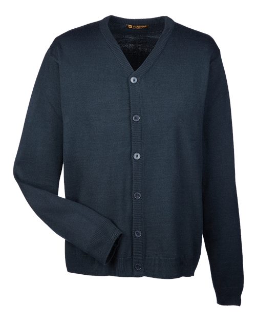 Load image into Gallery viewer, Harriton M425 Men's Pilbloc™ V-Neck Button Cardigan Sweater - Dark Navy
