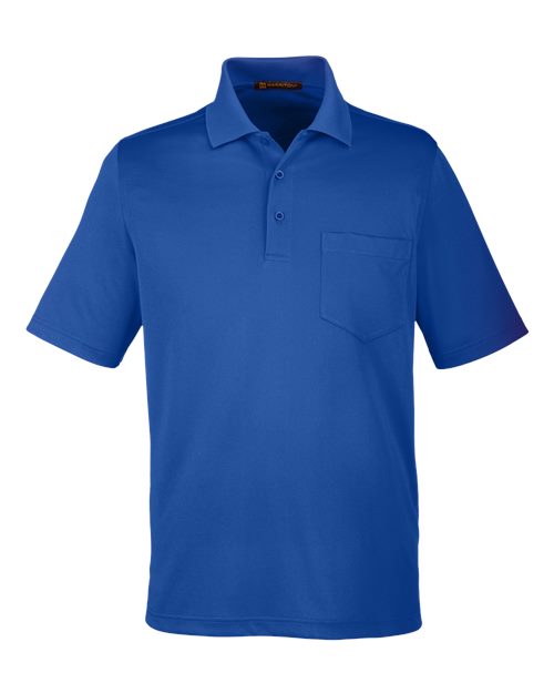 Harriton M348P Men's Advantage Snag Protection Plus IL Pocket Polo - True Royal