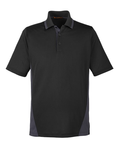 Load image into Gallery viewer, Harriton M386 Men's Flash Snag Protection Plus IL Colorblock Polo - Black/ Dark Charcoal
