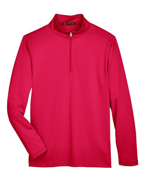 Load image into Gallery viewer, Harriton M748 Men's Advantage Snag Protection Plus Quarter-Zip Pullover - Red
