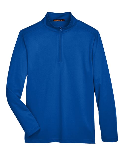 Load image into Gallery viewer, Harriton M748 Men's Advantage Snag Protection Plus Quarter-Zip Pullover - True Royal
