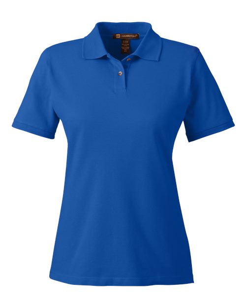Harriton M200W Women's Cotton Polo - True Royal