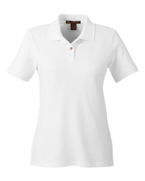 Load image into Gallery viewer, Harriton M200W Women's Cotton Polo - White
