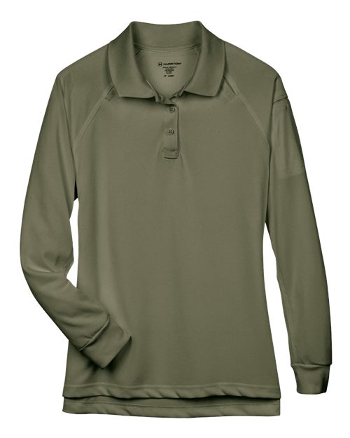 Load image into Gallery viewer, Harriton M211LW Women's Advantage Long Sleeve Tactical Polo - Tactical Green

