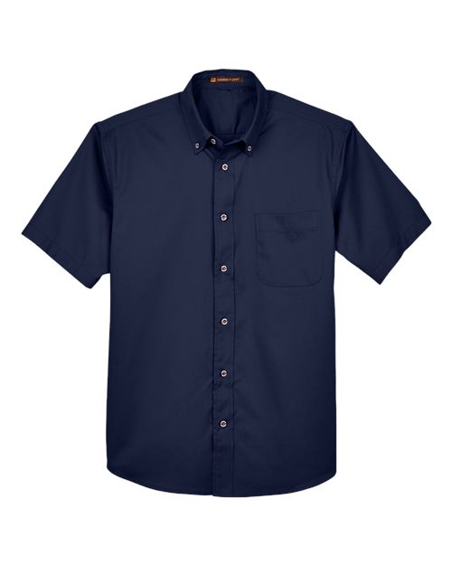 Load image into Gallery viewer, Harriton M500S Men's Easy Blend™ Twill Dress Shirt with Stain-Release - Navy
