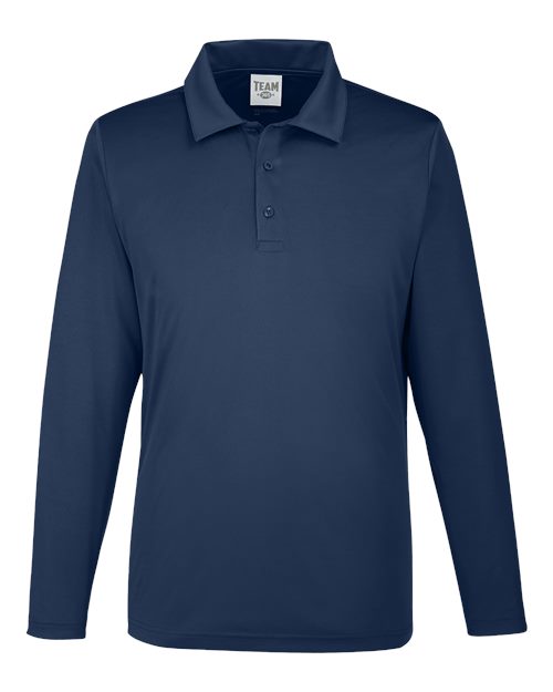 Team 365 TT51L Men's Zone Performance Long Sleeve Polo - Sport Dark Navy