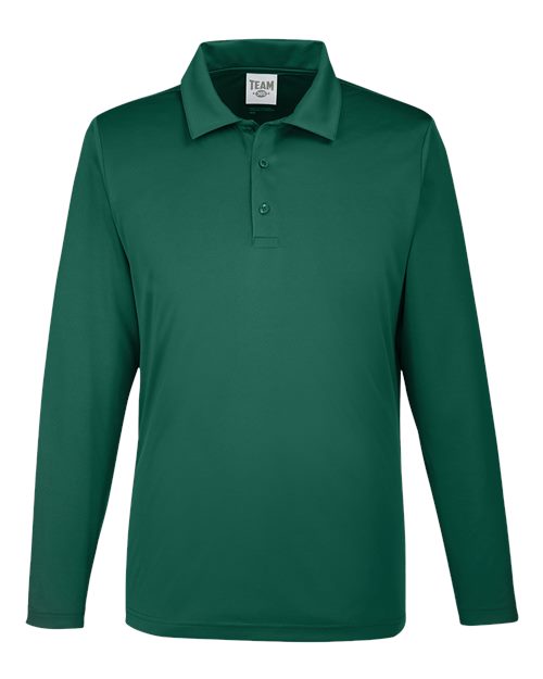 Team 365 TT51L Men's Zone Performance Long Sleeve Polo - Sport Forest