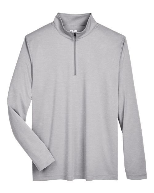 Team 365 TT31H Men's Zone Sonic Heather Performance Quarter-Zip Pullover - Athletic Heather