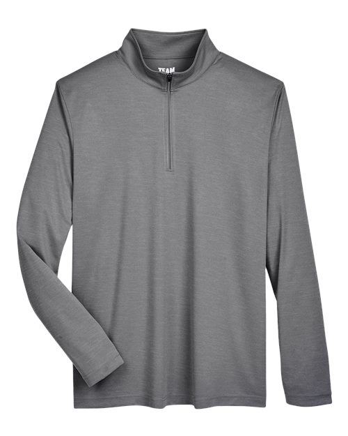 Load image into Gallery viewer, Team 365 TT31H Men's Zone Sonic Heather Performance Quarter-Zip Pullover - Dark Grey Heather
