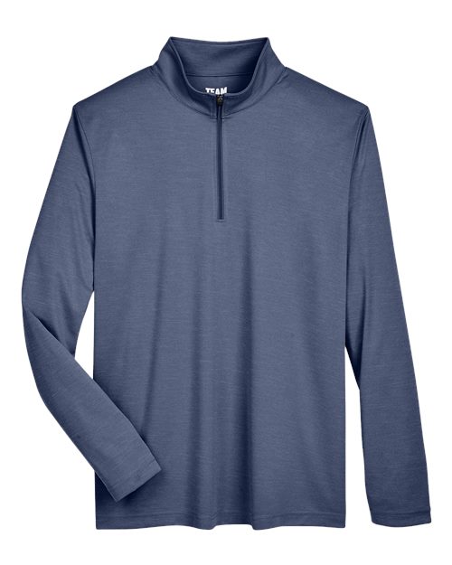 Team 365 TT31H Men's Zone Sonic Heather Performance Quarter-Zip Pullover - Sport Dark Navy Heather