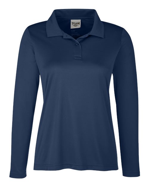 Team 365 TT51LW Women's Zone Performance Long Sleeve Polo - Sport Dark Navy