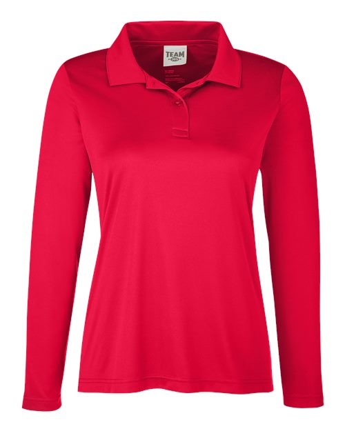 Team 365 TT51LW Women's Zone Performance Long Sleeve Polo - Sport Red