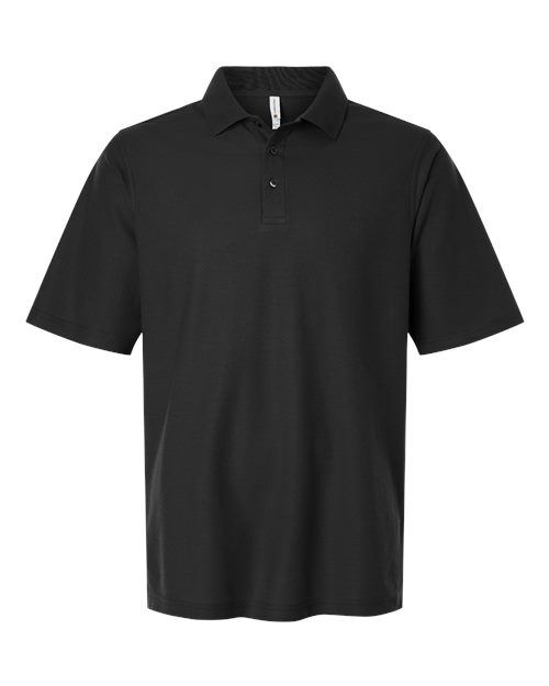 Harriton M105T Men's Tall Maverick CVC Pique Polo - Black