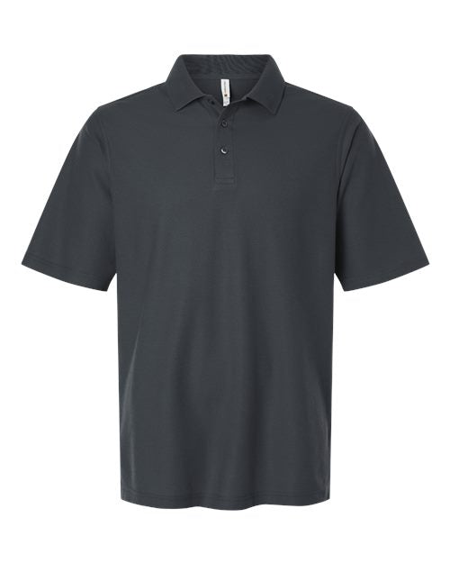 Harriton M105T Men's Tall Maverick CVC Pique Polo - Dark Charcoal