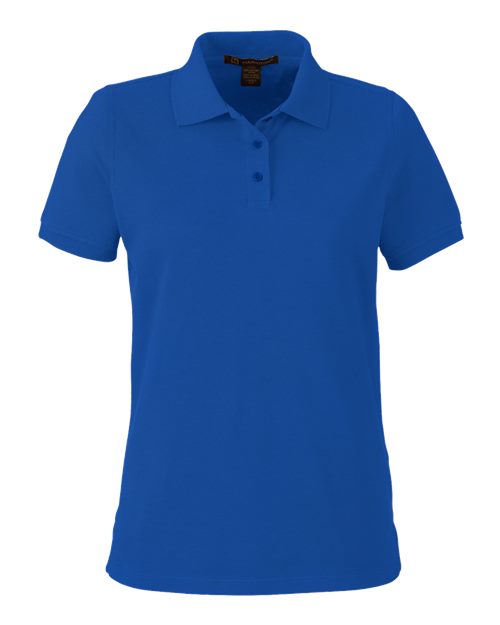 Harriton M205W Women's Valiant Cotton Snag Protect Polo - True Royal