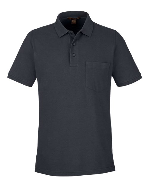 Load image into Gallery viewer, Harriton M205P Men's Valiant Cotton Snag Protect Pocket Polo - Dark Charcoal
