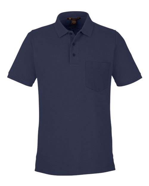 Load image into Gallery viewer, Harriton M205P Men's Valiant Cotton Snag Protect Pocket Polo - Dark Navy
