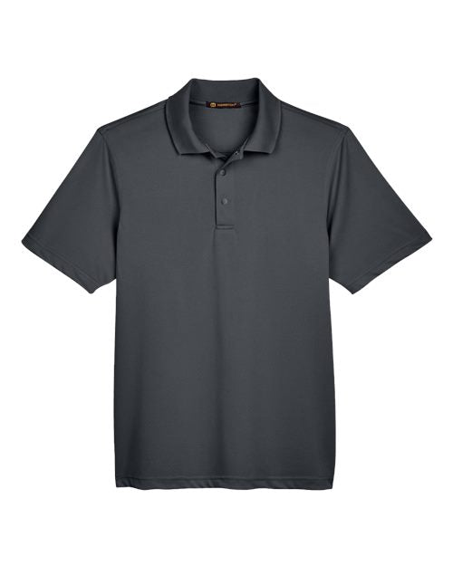 Harriton M345 Men's Advantage Snag Protection Plus IL Snap Placket Polo - Dark Charcoal